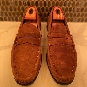 Saks Fifth Ave brown suede loafers